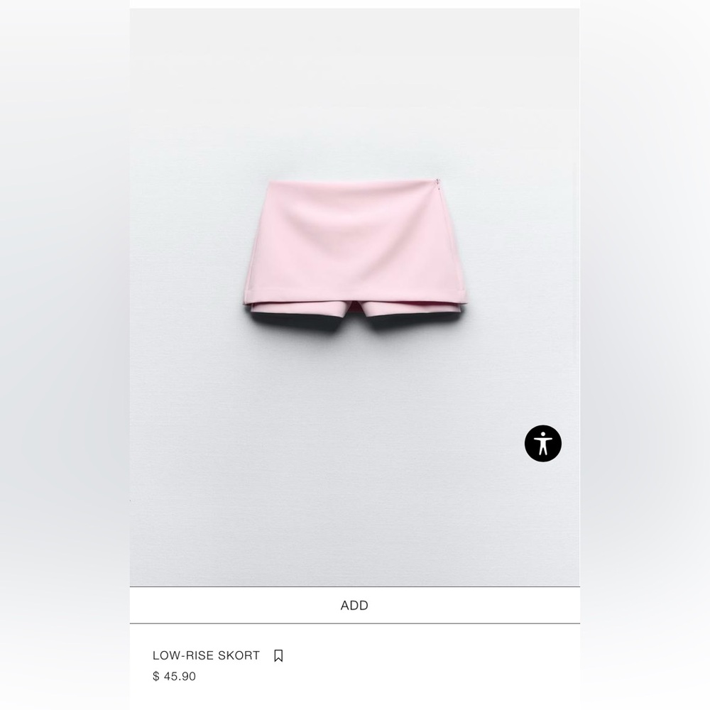 Zara Low Rise Pink Skort